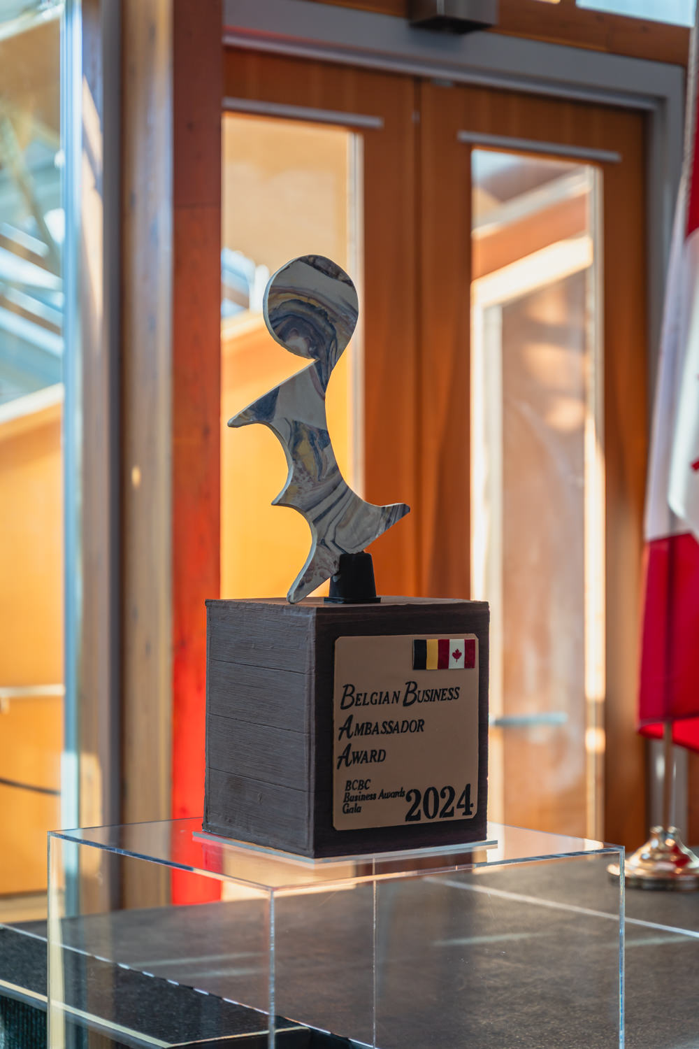 Belgian Business Ambassador Award trophy BCBC 2024