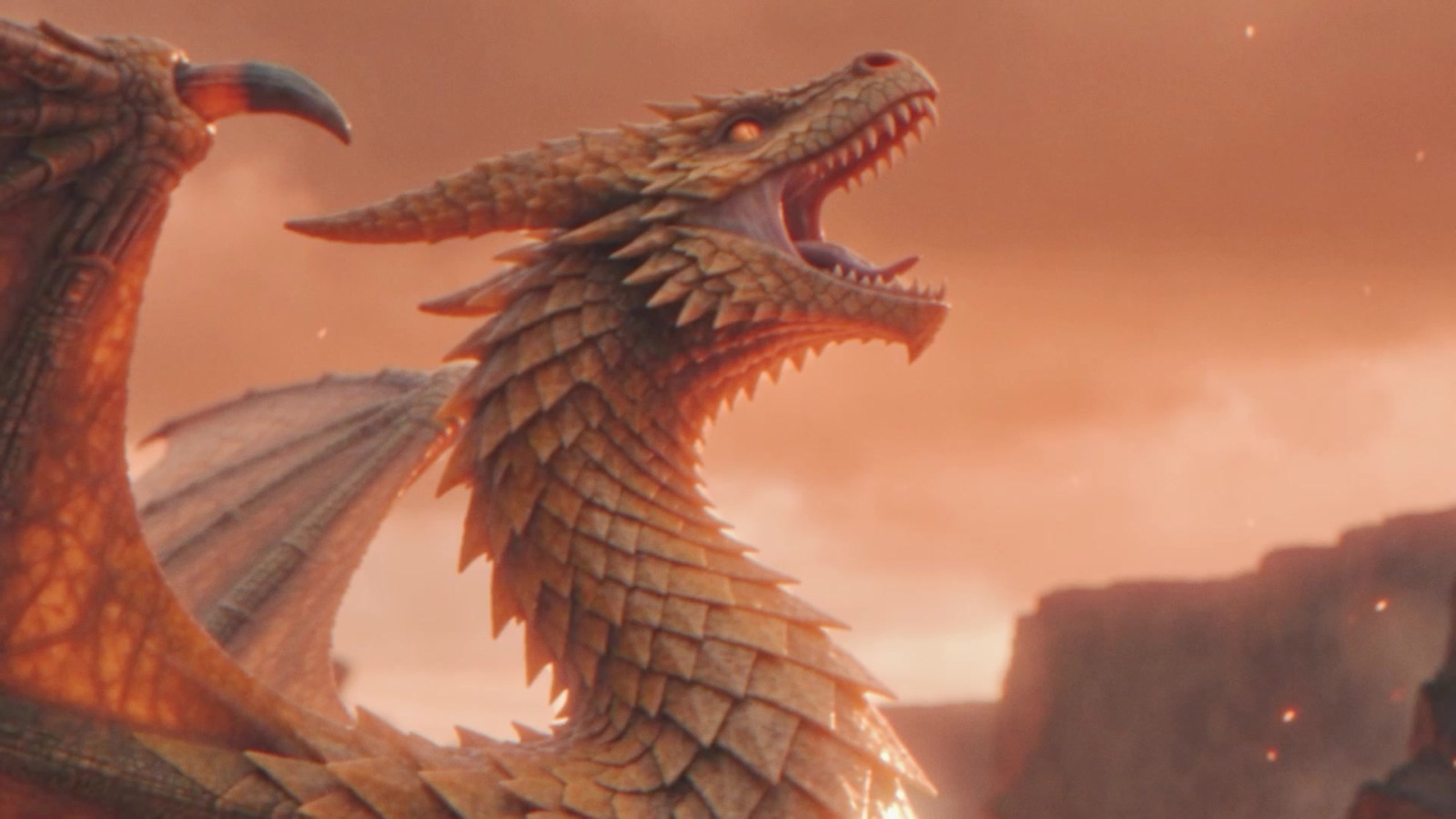 LEYENDAS adult dragon roar final film frame