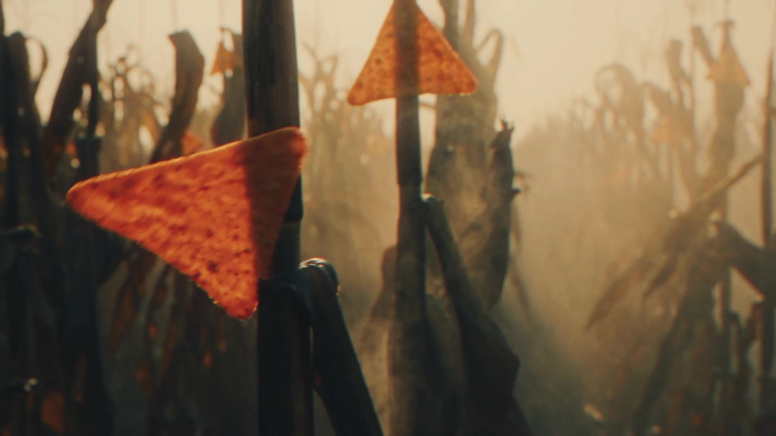LEYENDAS cornfield transforming into Doritos chips final film frame