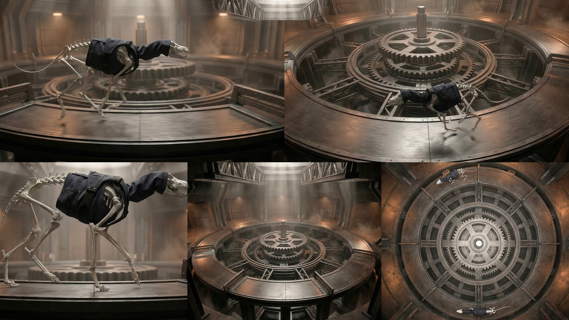 Industrial mechanical set variants with Roth on circular gear track