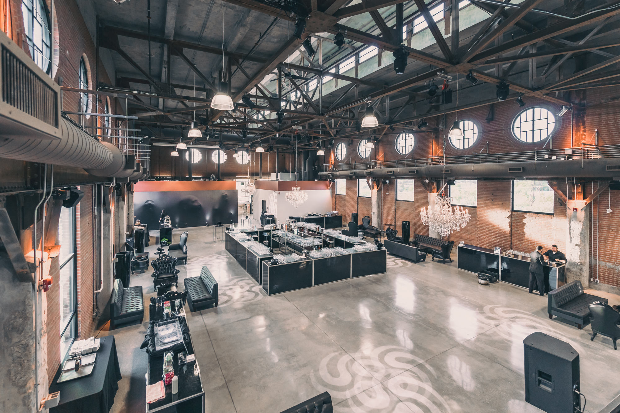 The Symes VIP lounge aerial view corporate event